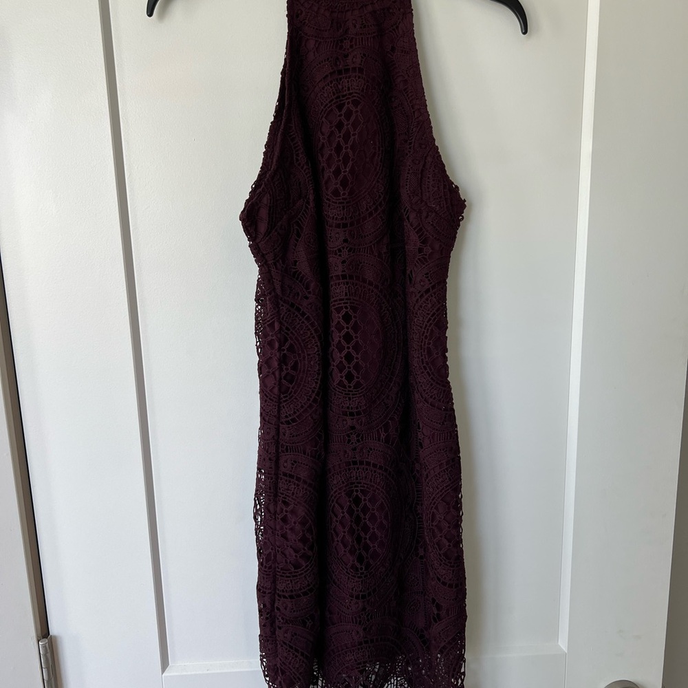 Charlotte Russe Red Halter Sheath Dress
